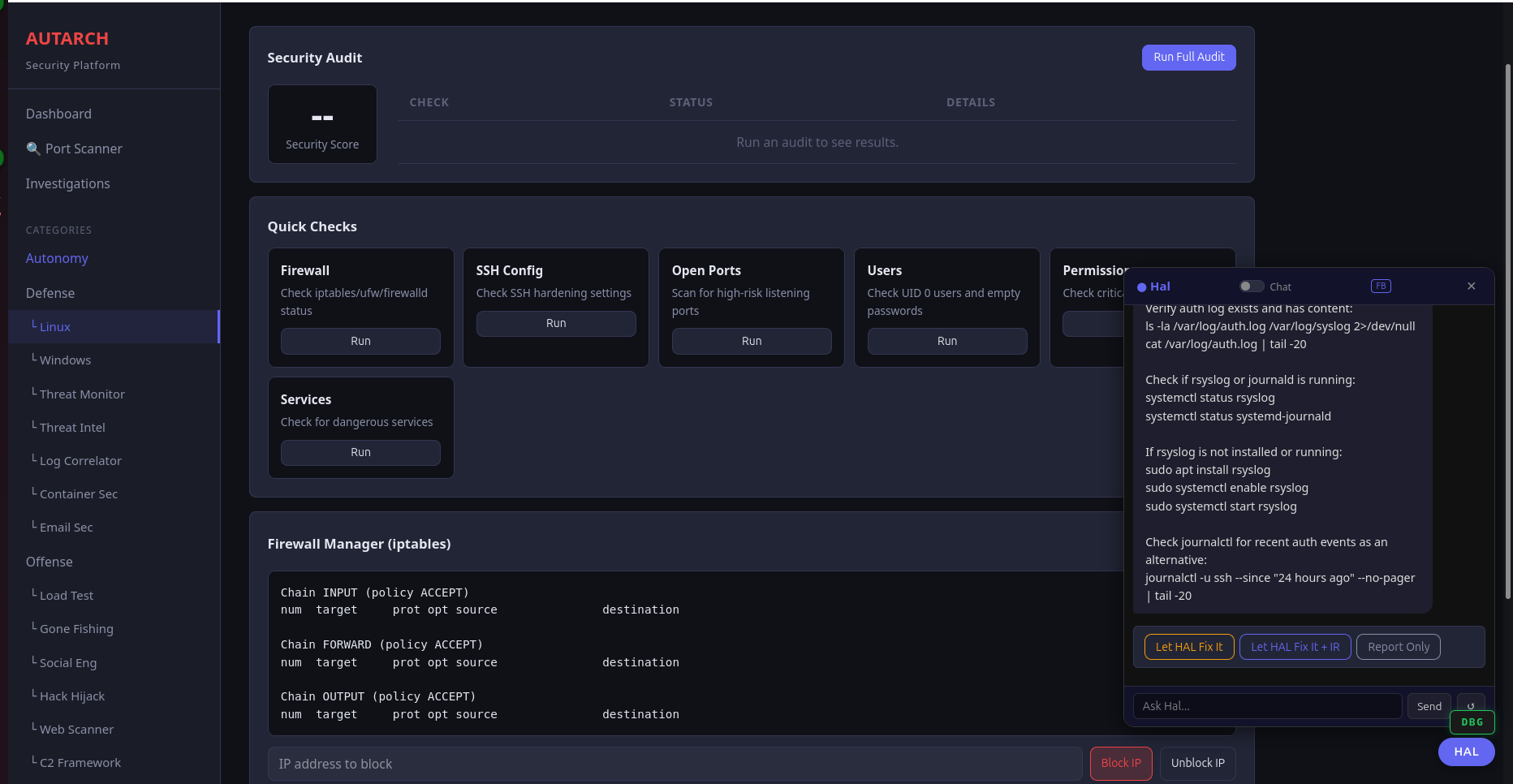 Security Audit Dashboard